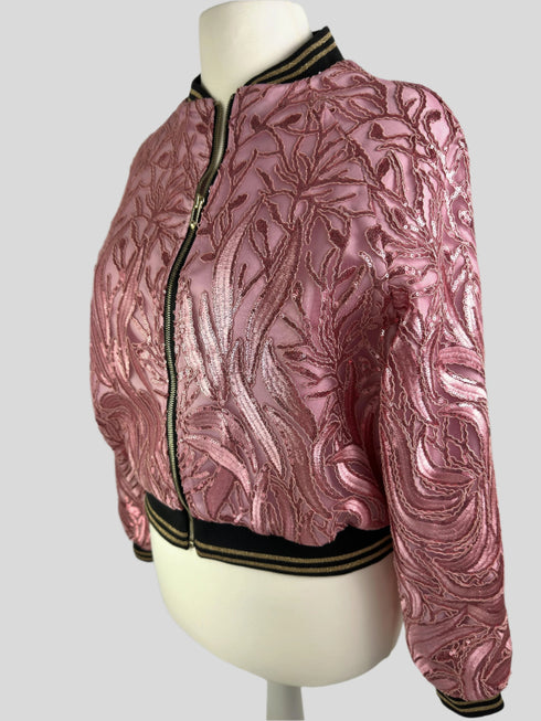 Pink Sparkling Bomberjacke Björn Roth Fashion Designer
